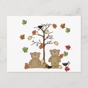 Fall Teddies Postkarte