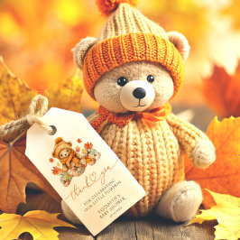 Fall Teddy Bar Vielen Dank Geschenkanhänger