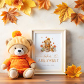 Fall Teddy Bären Babies sind süß Nimm eine Leckere Poster