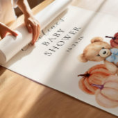 Fall Teddy Bear Baby Boy Dusche Begrüßungszeichen Poster