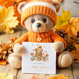 Fall Teddy Bear Baby Dusche Serviette