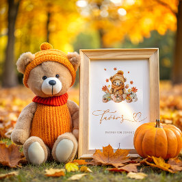 Fall Teddy Bear Baby Shower Favoriten Poster