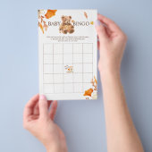 Fall Teddy Bear BINGO Babydusche Flyer (Handgriff)