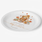 Fall Teddy Bear mit Pumpkins Baby Dusche Pappteller (Schrägansicht)