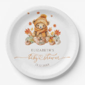 Fall Teddy Bear mit Pumpkins Baby Dusche Pappteller (Vorderseite)