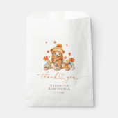 Fall Teddy Bear Pumpkin Baby Dusche Geschenktütchen (Vorderseite)