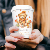 Fall Teddy Bear Pumpkin Baby Dusche Pappbecher