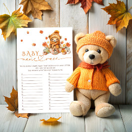 Fall Teddy Bear Pumpkin Name Race Baby Shooting Ga