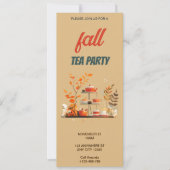 Fall Tee-Party Einladung (Vorderseite)