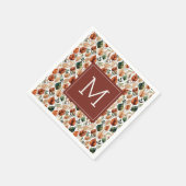 Fall-Terra-Cotta und Salbei-Blätter Serviette (Ecke)