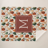 Fall-Terra-Cotta und Salbei-Blätter Sherpadecke (Vorderseite (Horizontal))