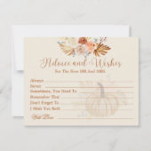 Fall Terracotta Advice and Wishes Bridal Shower (Vorderseite)