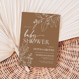 Fall Terracotta Babydusche Einladung