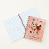 Fall Terracotta Boho Blume Hochzeitsnotiz Notizblock (Innenseite)