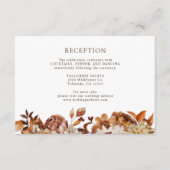 Fall Terracotta Botanische Hochzeitsempfehlung Begleitkarte (Vorderseite)
