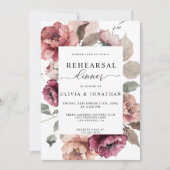 Fall Terracotta Burgundi Florentiner Rehearsal Abe Einladung (Vorderseite)