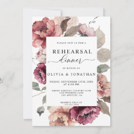 Fall Terracotta Burgundi Florentiner Rehearsal Abe Einladung