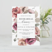 Fall Terracotta Burgundi Florentiner Rehearsal Abe Einladung (Stehend Vorderseite)