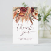 Fall Terracotta Dry Florals Pampas Grass Vielen Da Karte (Stehend Vorderseite)