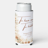 Fall Terracotta Floral Wedge kann die Gunst der Kü Selters Dosenkühler (Seltzer Vorderseite)