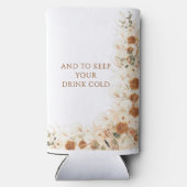 Fall Terracotta Floral Wedge kann die Gunst der Kü Selters Dosenkühler (Rückseite)