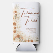 Fall Terracotta Floral Wedge kann die Gunst der Kü Selters Dosenkühler (Vorderseite)