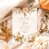 Fall Terracotta Hochzeit Save the Date Einladung