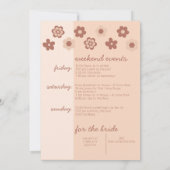 Fall Terracotta Junggeselinnen-Abschied Scottsdale Einladung (Rückseite)