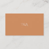 Fall Terracotta Modern Wedding RSVP Card Begleitkarte (Rückseite)