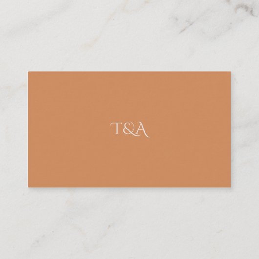 Fall Terracotta Modern Wedding RSVP Card Begleitkarte (Rückseite)