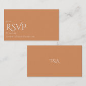 Fall Terracotta Modern Wedding RSVP Card Begleitkarte (Vorne/Hinten)