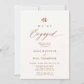 Fall Terracotta Moderne Verlobung Foto Einladung (Vorderseite)