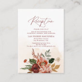 Fall Terracotta und Burgund Empfang Begleitkarte (Vorderseite)