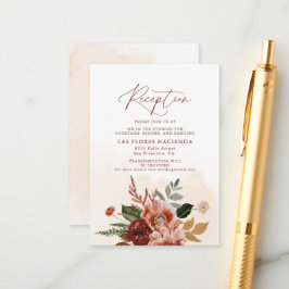 Fall Terracotta und Burgund Empfang Begleitkarte