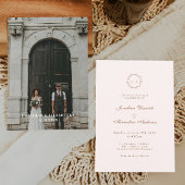 Fall Terracotta und Creme Foto Hochzeit Einladung