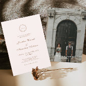 Fall Terracotta und Creme Foto Hochzeit Einladung