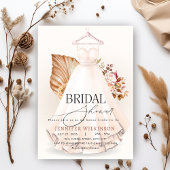 Fall Terracotta Wedding Gown Dress Brautparty Einladung