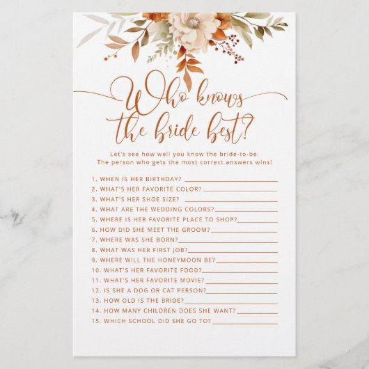 Fall terracotta Wer kennt das beste Spiel der Brau (Vorderseite)