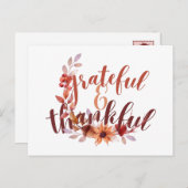 Fall Thank you Postcard Postkarte (Vorne/Hinten)