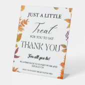 Fall Thankgiving-Leckerei Vielen Dank Dankeschön-Z Sockelschild (Vorderseite)