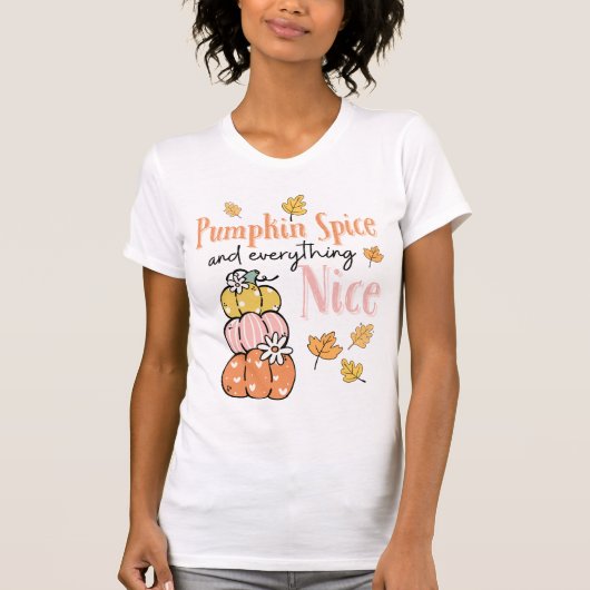 Fall Thema Frauen T-Shirt - "Pumpkin Gewürz" (Vorderseite)