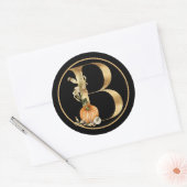 FALL THEMA GOLD MONOGRAM B MIT PUMPKINS RUNDER AUFKLEBER (Umschlag)