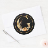 FALL THEMA GOLD MONOGRAM G MIT PUMPKINS RUNDER AUFKLEBER (Umschlag)