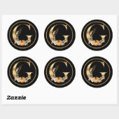 FALL THEMA GOLD MONOGRAM G MIT PUMPKINS RUNDER AUFKLEBER (Blatt)