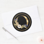 FALL THEMA GOLD MONOGRAM O MIT PUMPKINS RUNDER AUFKLEBER (Umschlag)