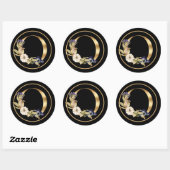 FALL THEMA GOLD MONOGRAM O MIT PUMPKINS RUNDER AUFKLEBER (Blatt)