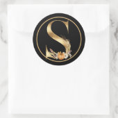 FALL THEMA GOLD MONOGRAM S MIT PUMPKINS RUNDER AUFKLEBER (Tasche)