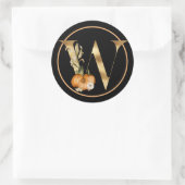 FALL THEMA MONOGRAM W MIT PUMPKIN RUNDER AUFKLEBER (Tasche)