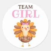 Fall Thema Türkei Mädchen Geschlecht offenbaren Au Runder Aufkleber (Vorderseite)