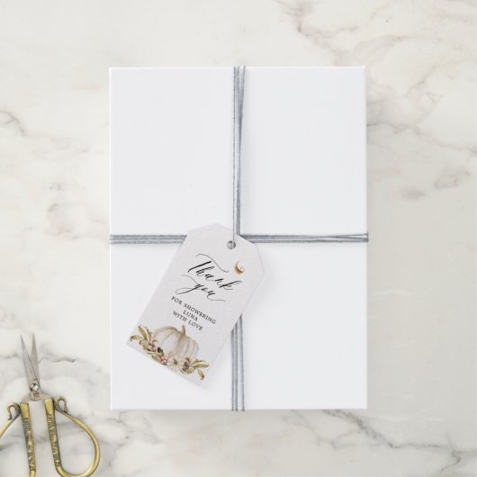 Fall Theme Baby Dusche Gefallen Geschenkanhänger (Mit Garn)